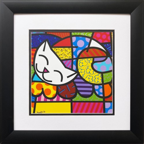 Romero britto happy cat new - britto, cat"